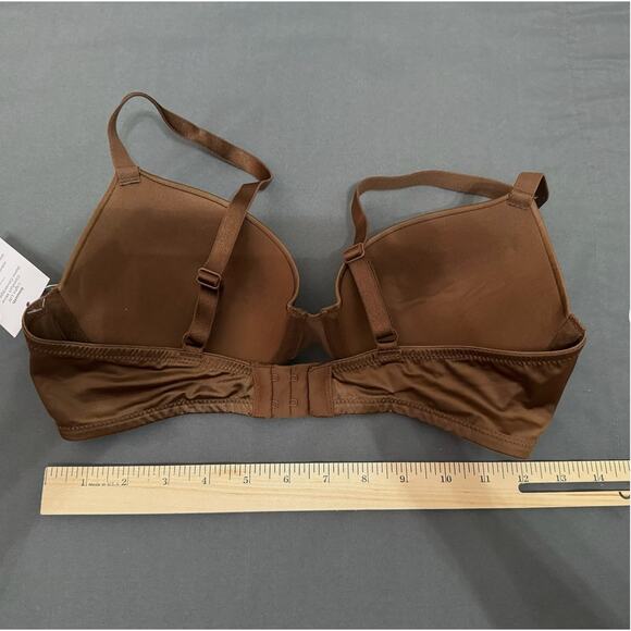 Auden Bra Womens 34C Brown Smooth Light Lift Demi Coverage Comfort Wire Neutral - Picture 8 of 8